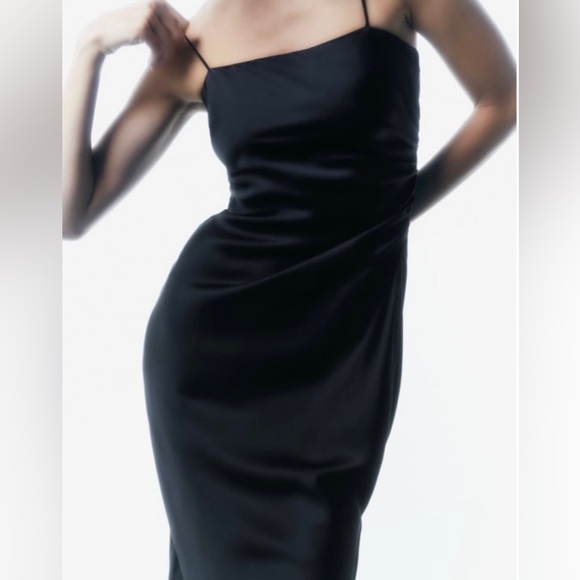 Zara Satin Effect Slip Dress US xs - Picture 2 of 8